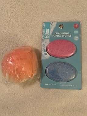 Pumice Stones 2 dual sided & loofah